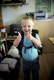 Jonas gør sig klar til første skoledag8